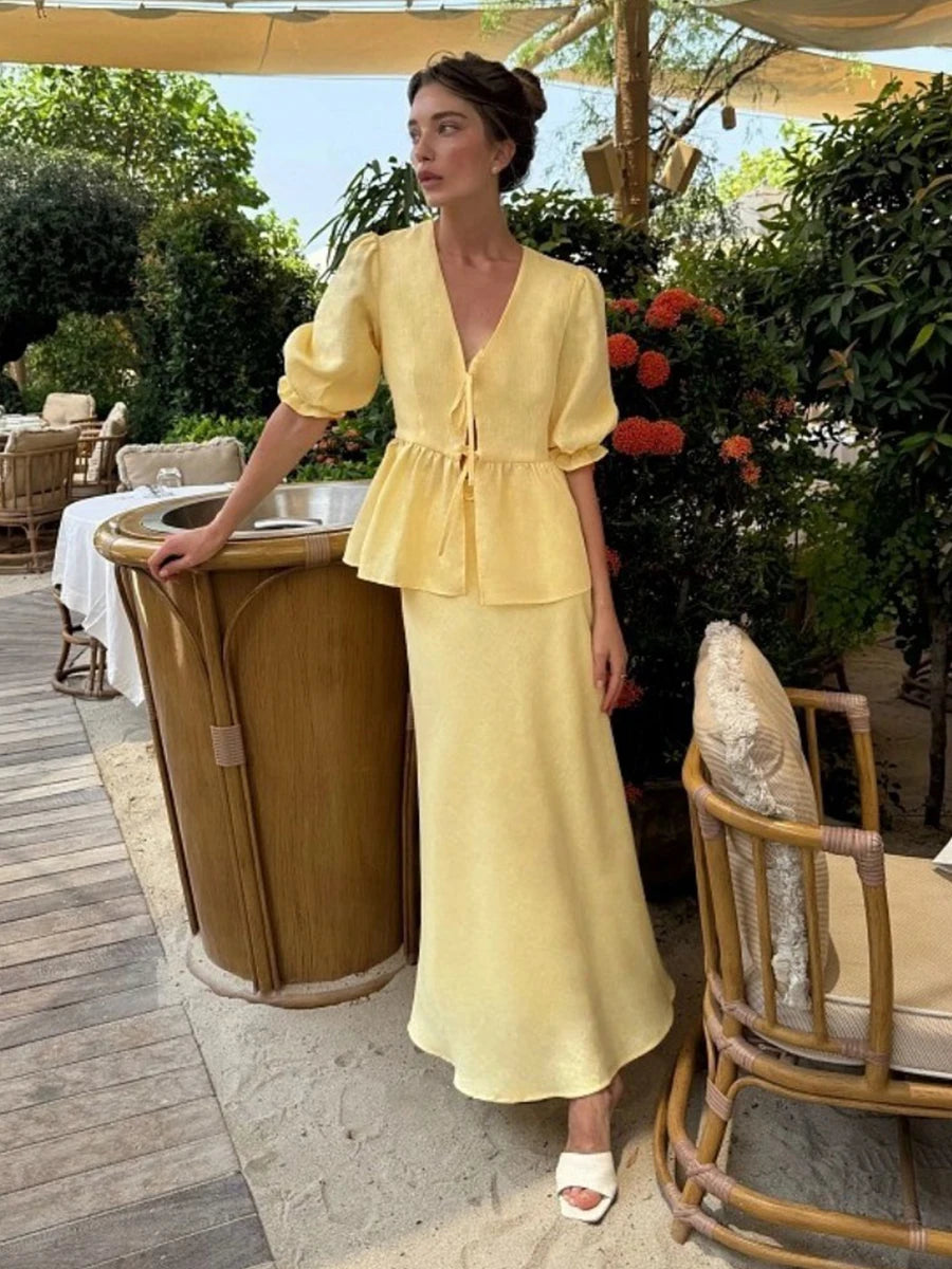 Summer Breeze Cotton Two-Piece Set