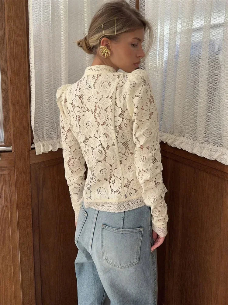 Urban Lace Layered Shirt Top