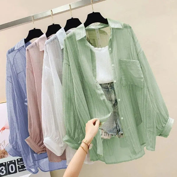 Breezy Sunshield Lightweight Chiffon Shirt