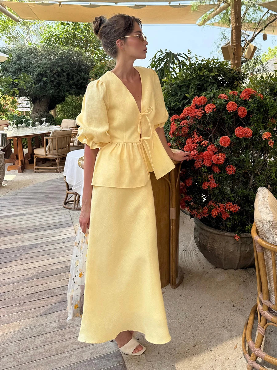 Summer Breeze Cotton Two-Piece Set