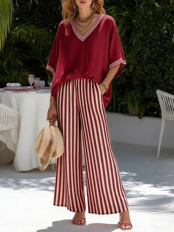 Everyday Striped Linen Duo Set