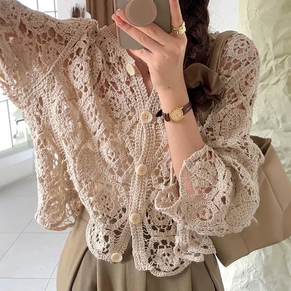 Boho Crochet Beach Coverup